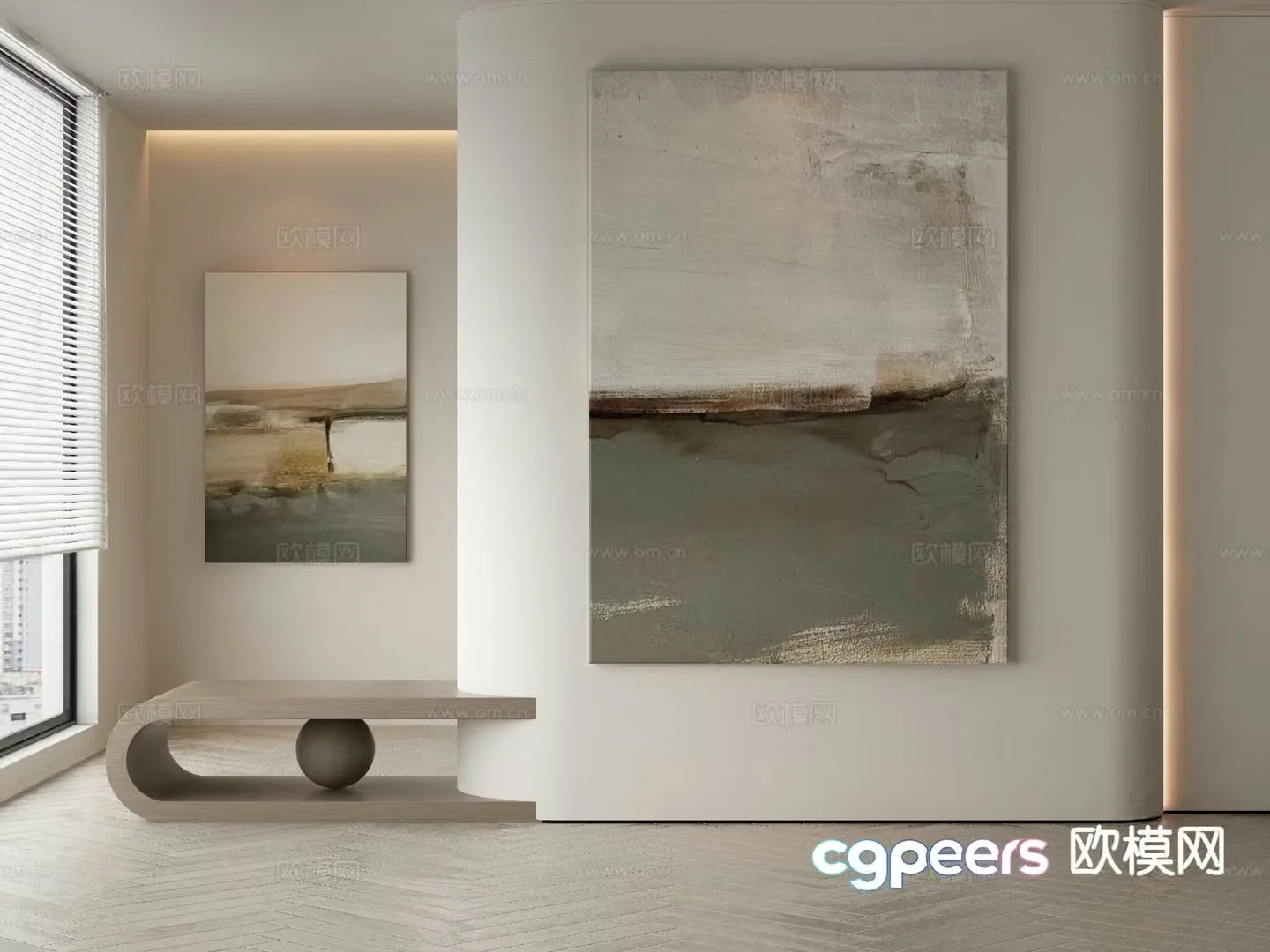 Wabi-sabi art painting texture painting decorative painting 3d model