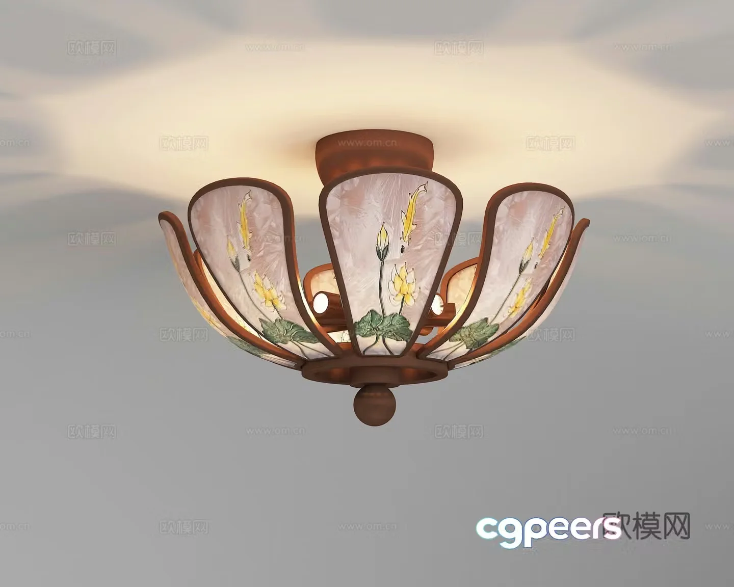 French retro style chandelier 3d model