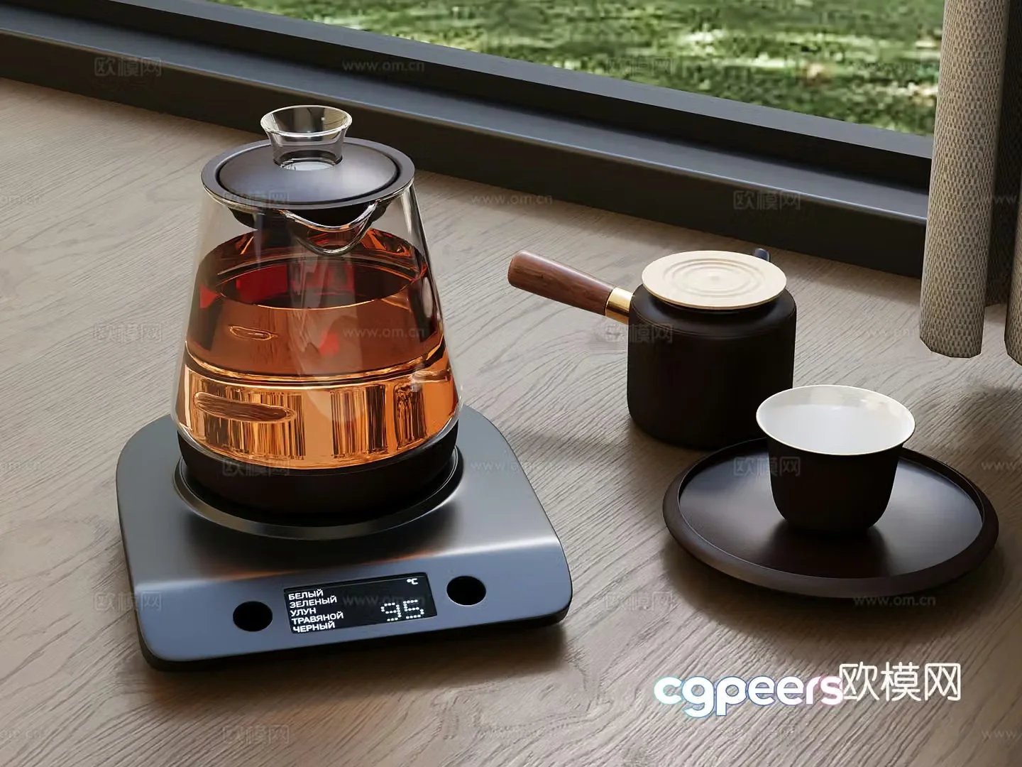 Modern tea kettle kettle 3d model