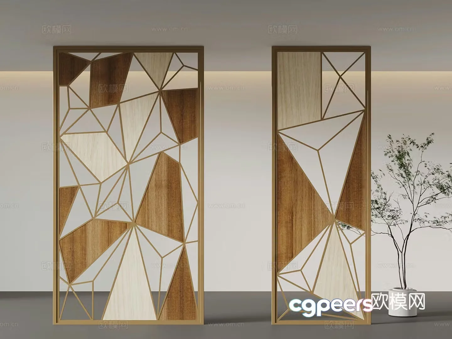 Modern art screen 3d model