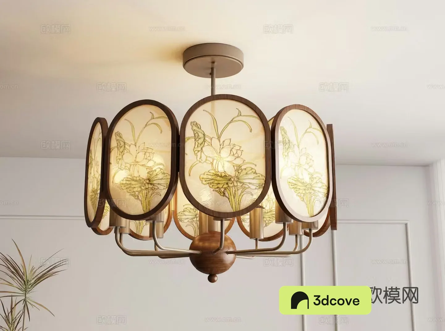 Medieval style glass chandelier multi-head chandelier