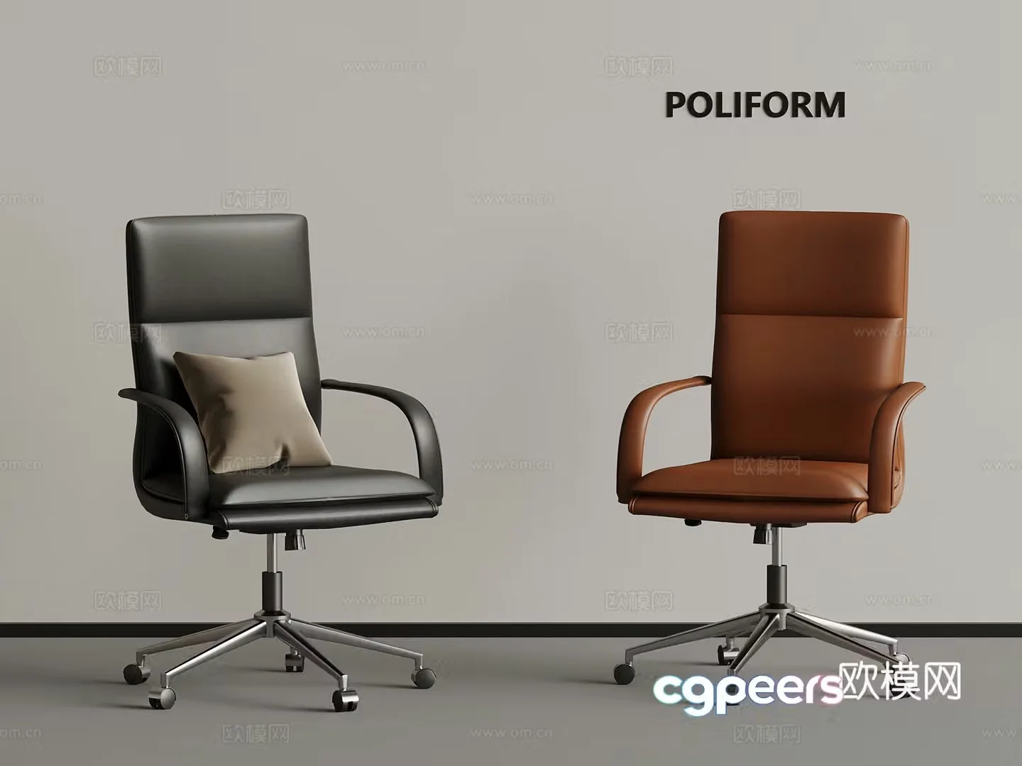 05 Modern Office Chair Staff Chair 3D Model