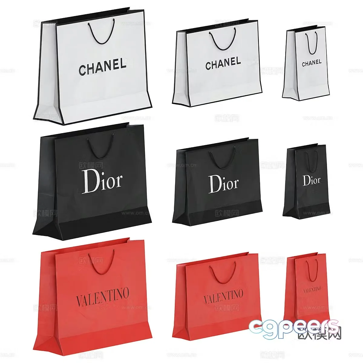 Brand shopping bag Chanel 3d model