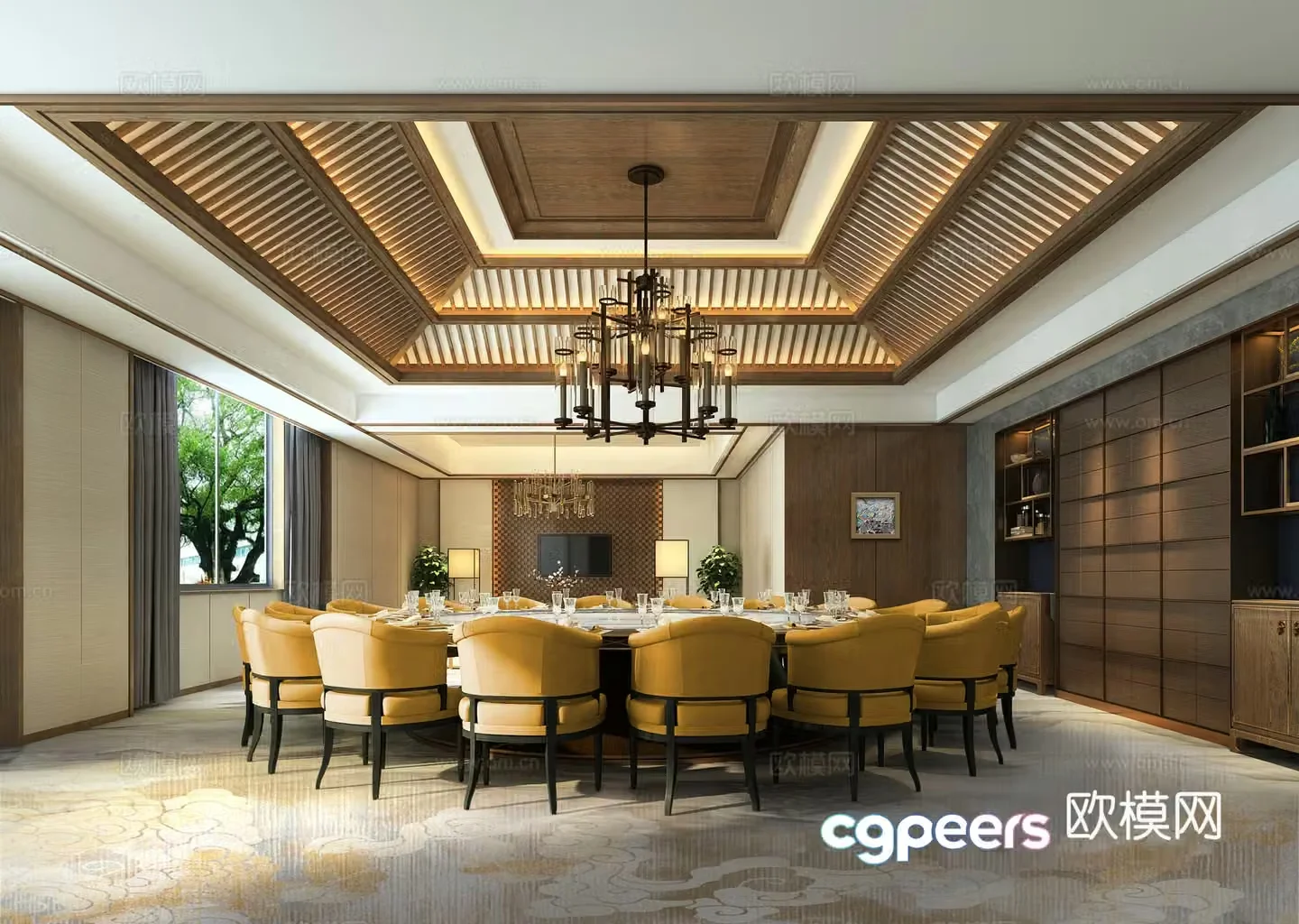 New Chinese restaurant box 3D model
