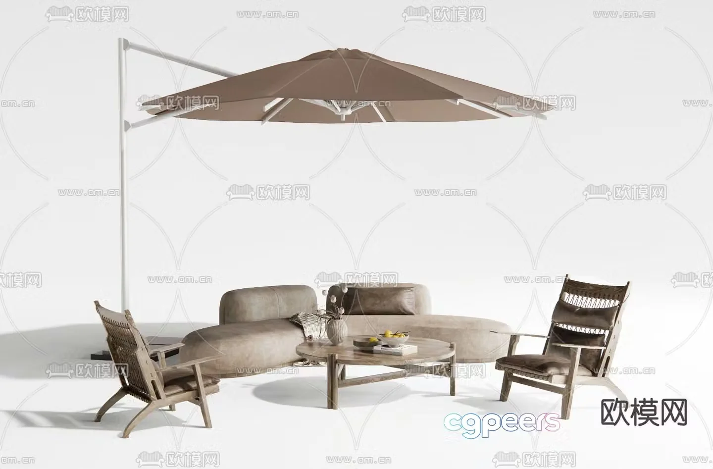 Outdoor sofa garden sofa 3d model