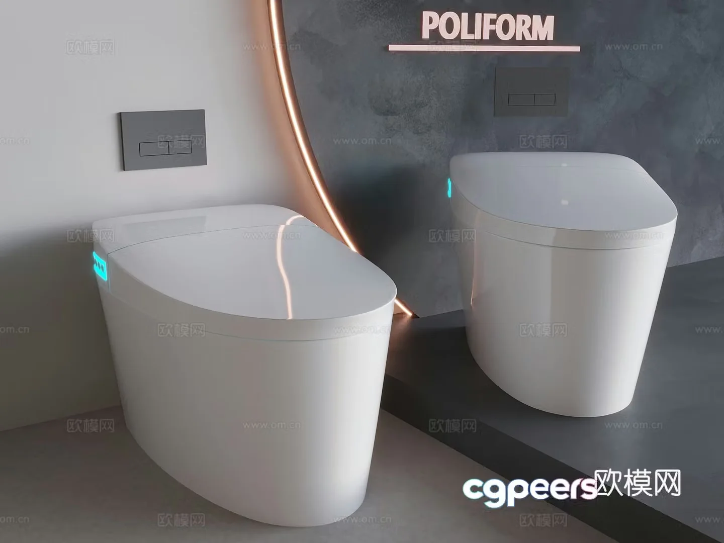 Smart toilet toilet 3D model