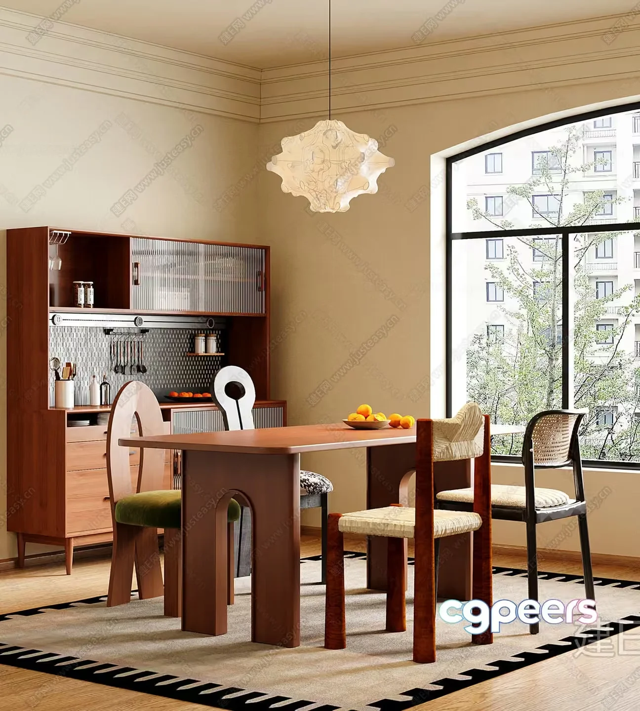 Modern Dining Room 3D Model – 16725 – VRAY Render