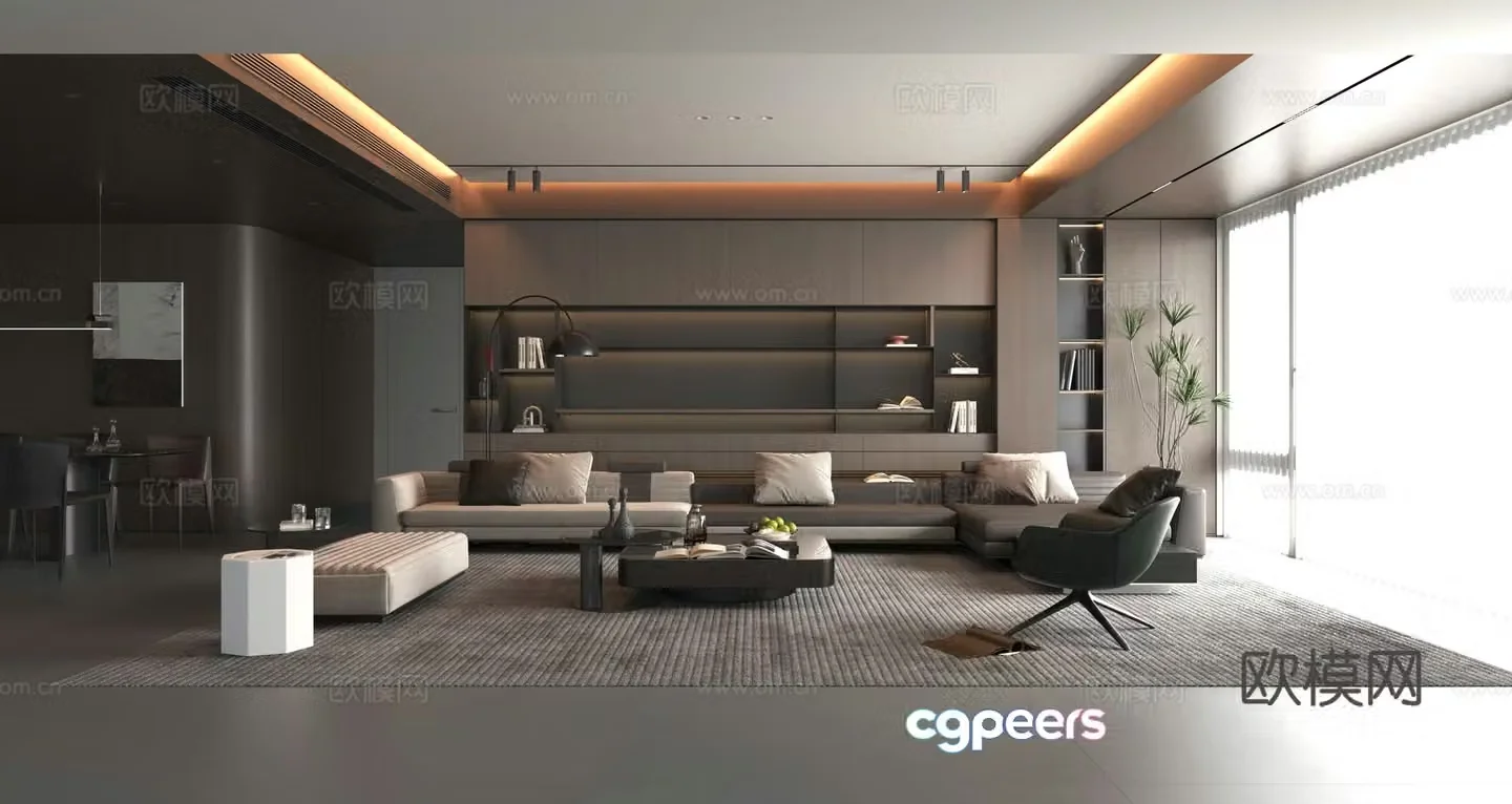 Italian living room 3d model