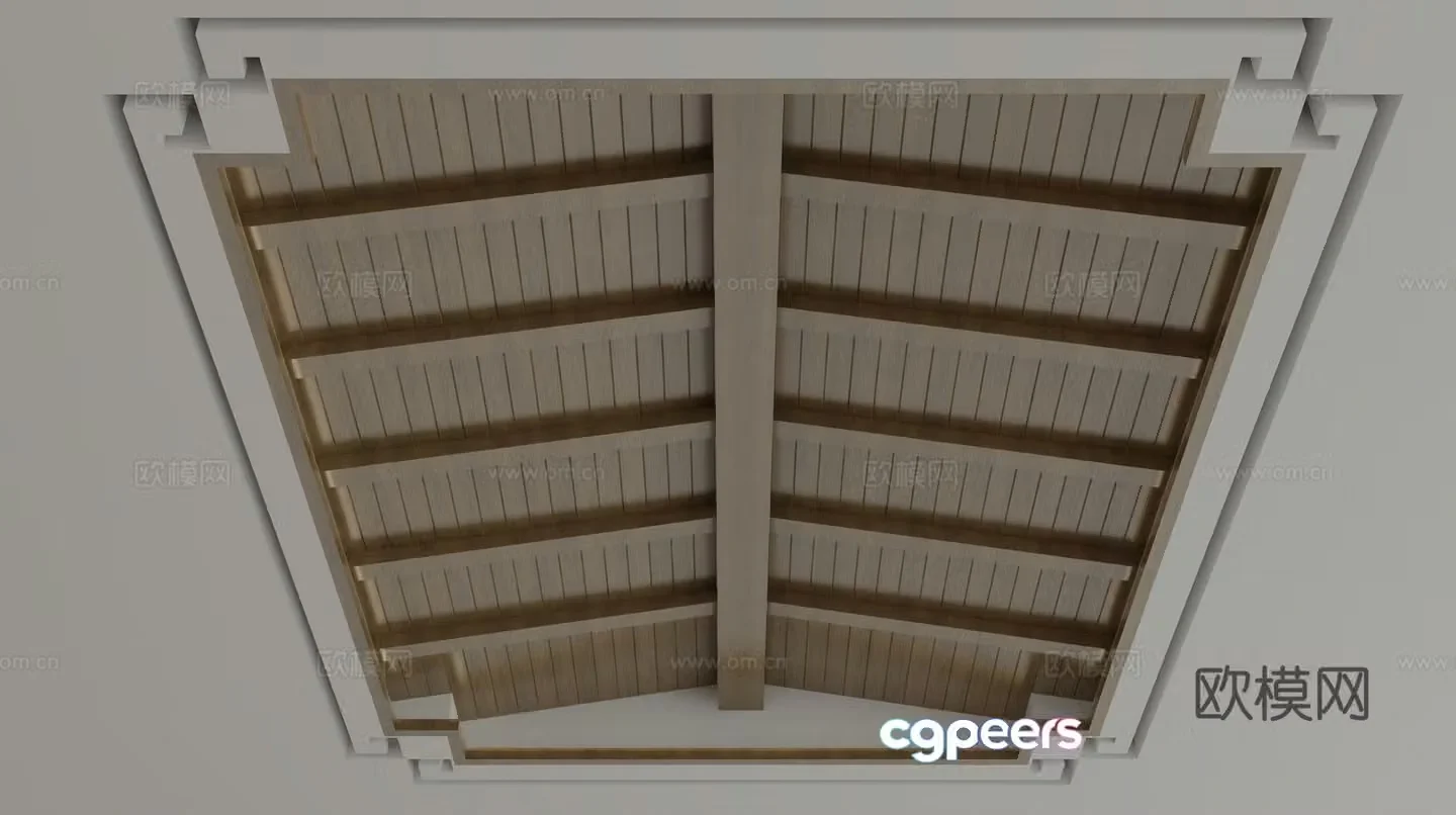 New Chinese style ceiling 3D model