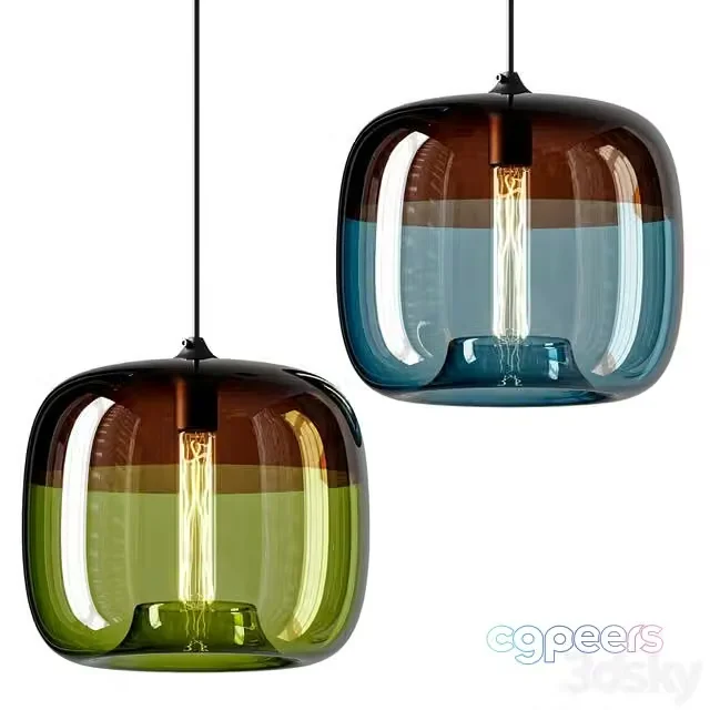 3ds Max Free – Modern Nordic Art Deco Colorful Hanging Glass