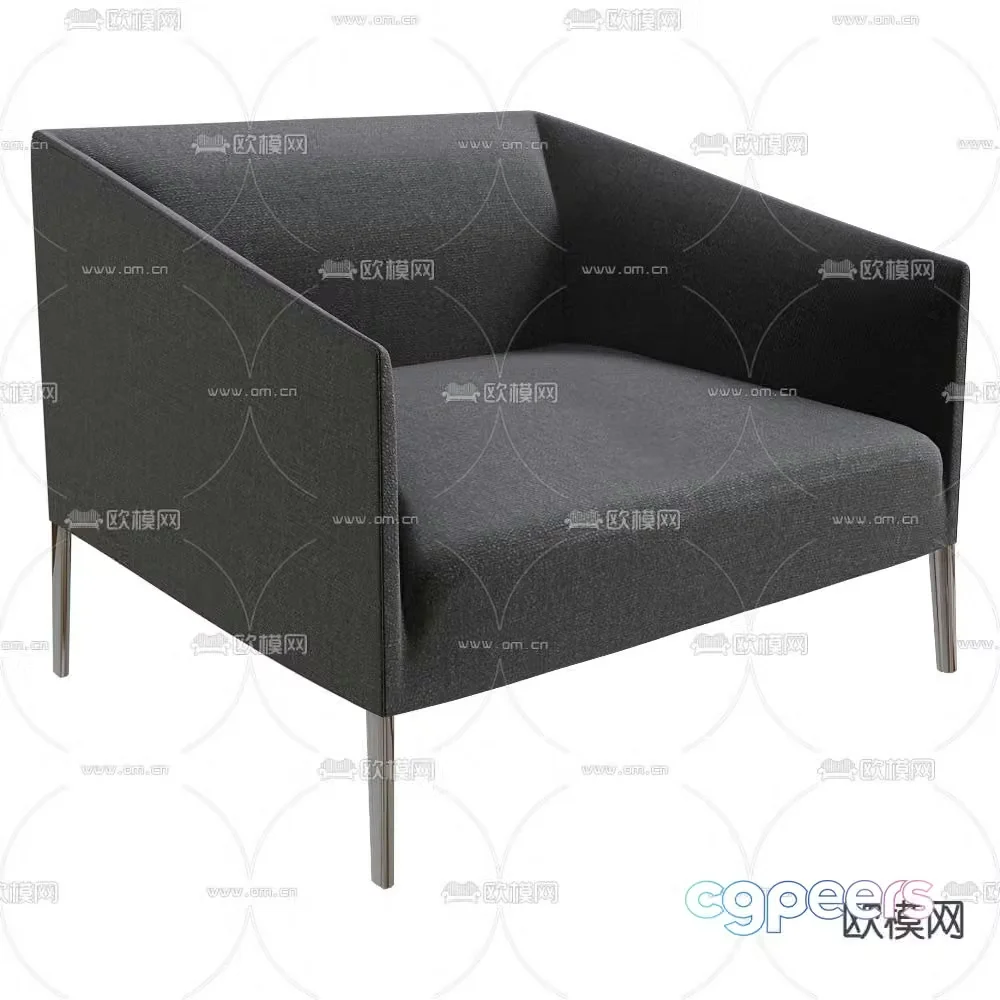 Office sofa single sofa 3d model