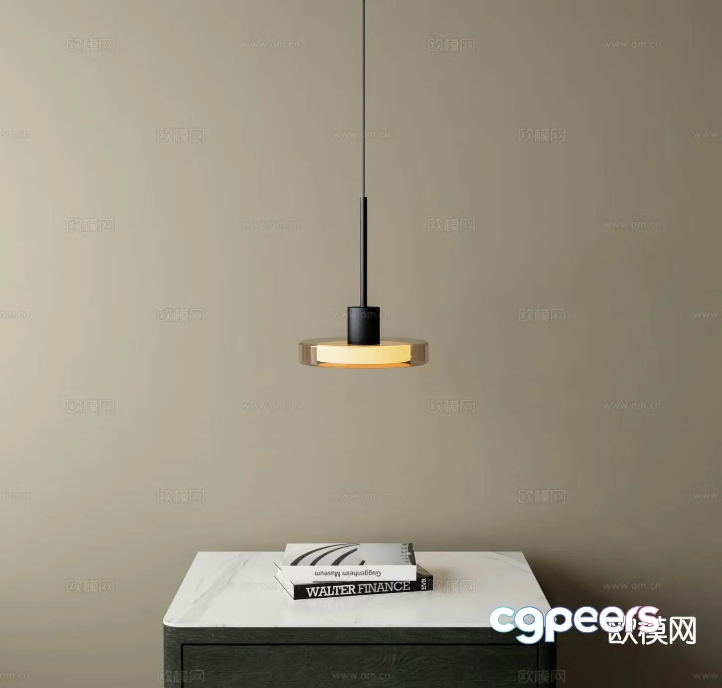 Modern chandelier bedside small chandelier 3d model