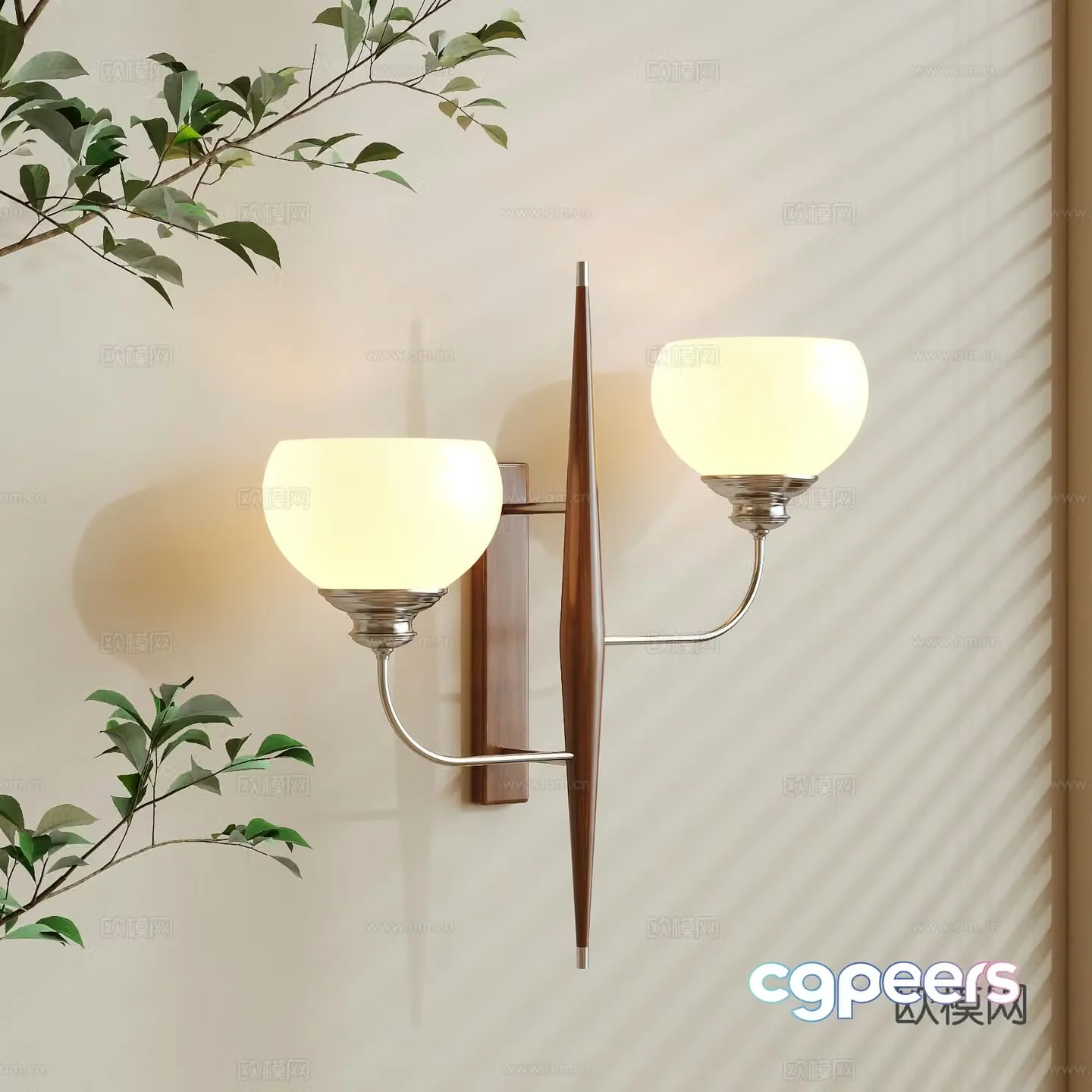 Medieval style wall lamp 3d model