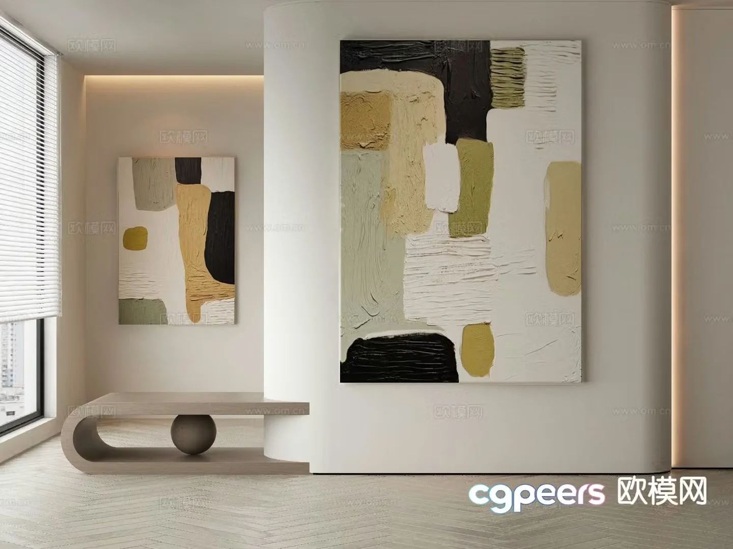 Decorative painting texture painting abstract painting hanging painting 3D model