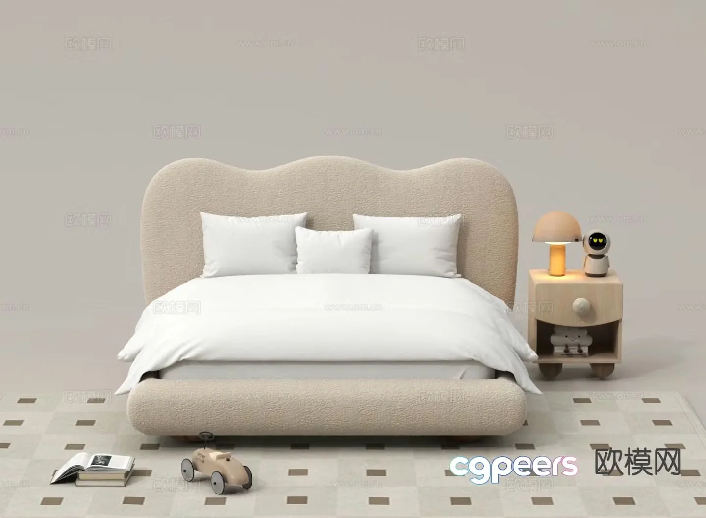 Modern children’s bed 3d model