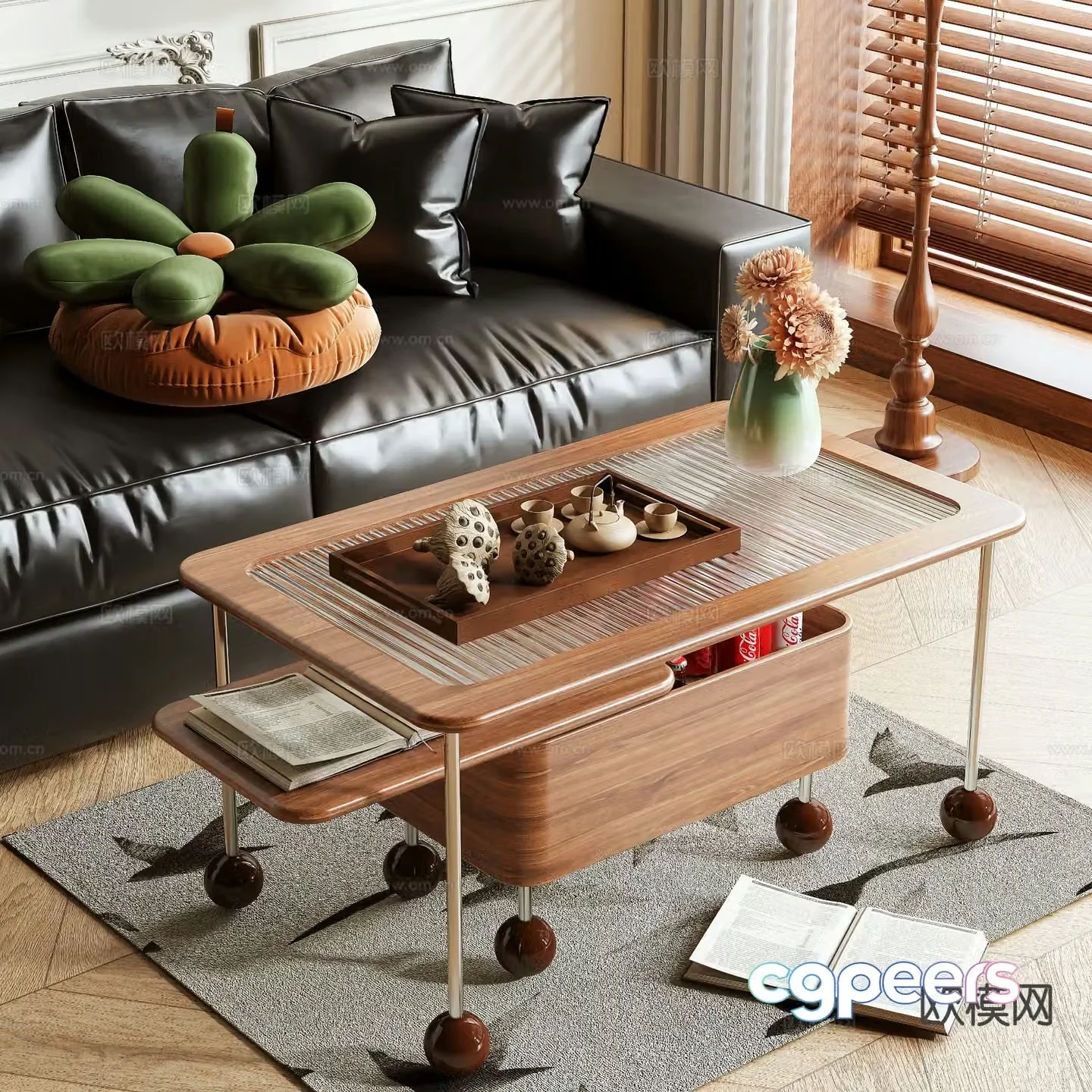 Medieval style coffee table 3D model