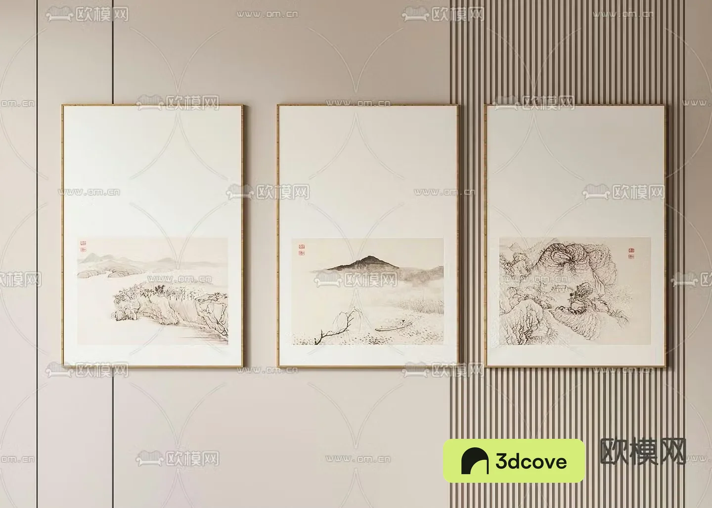 New Chinese style hanging paintings Zen hanging paintings Landscape paintings