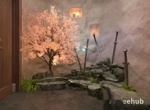 A 3D Free Hub With A Sword And Tree 3D Model – 22659 – VRAY Render