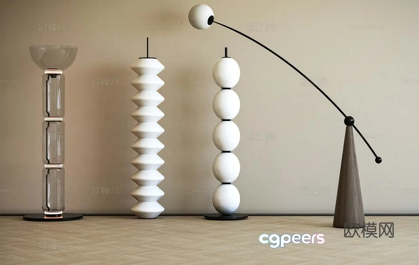 Wasabi wind floor lamp 3d model