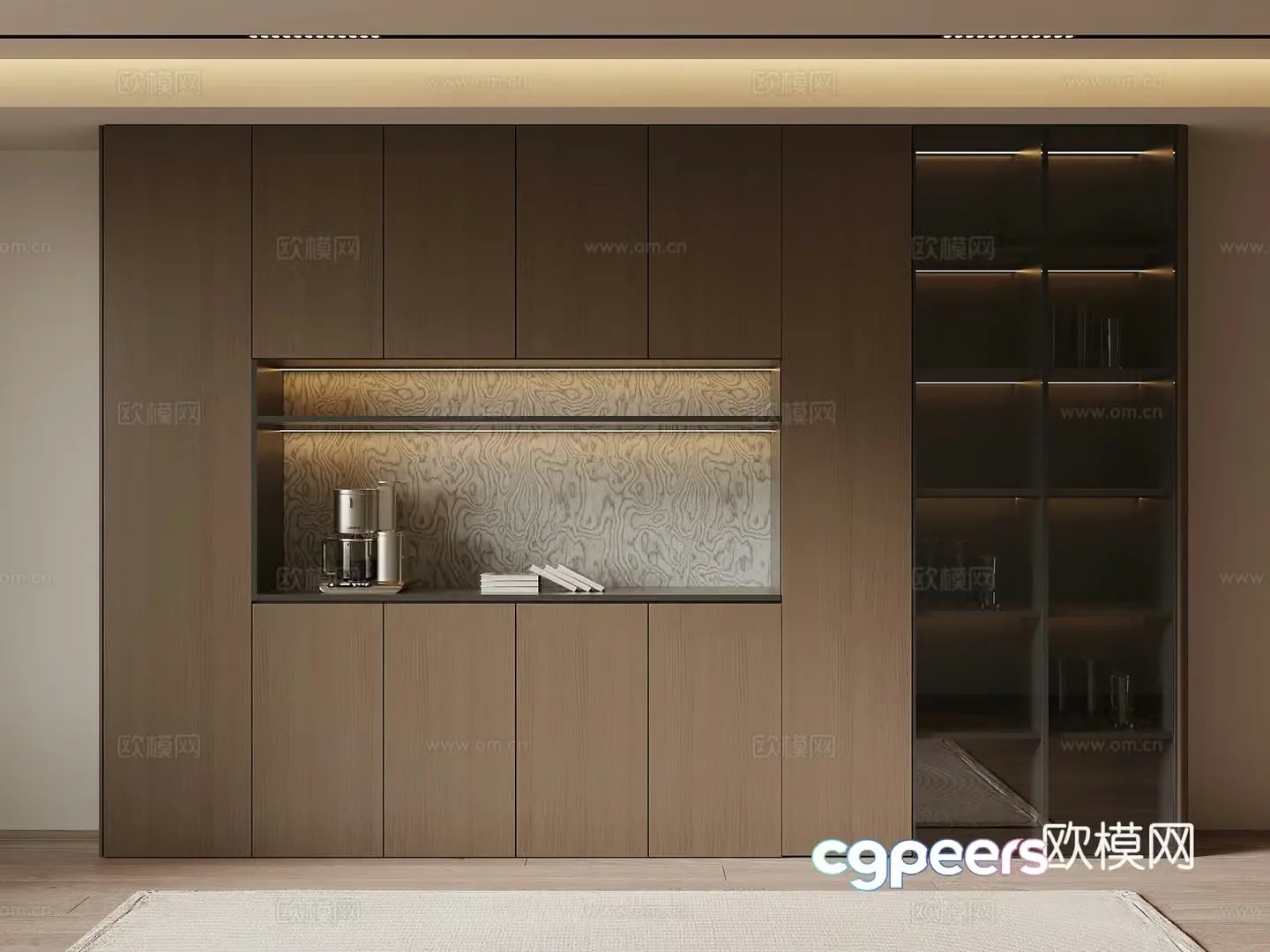 Modern Italian wine cabinet sideboard 3D model