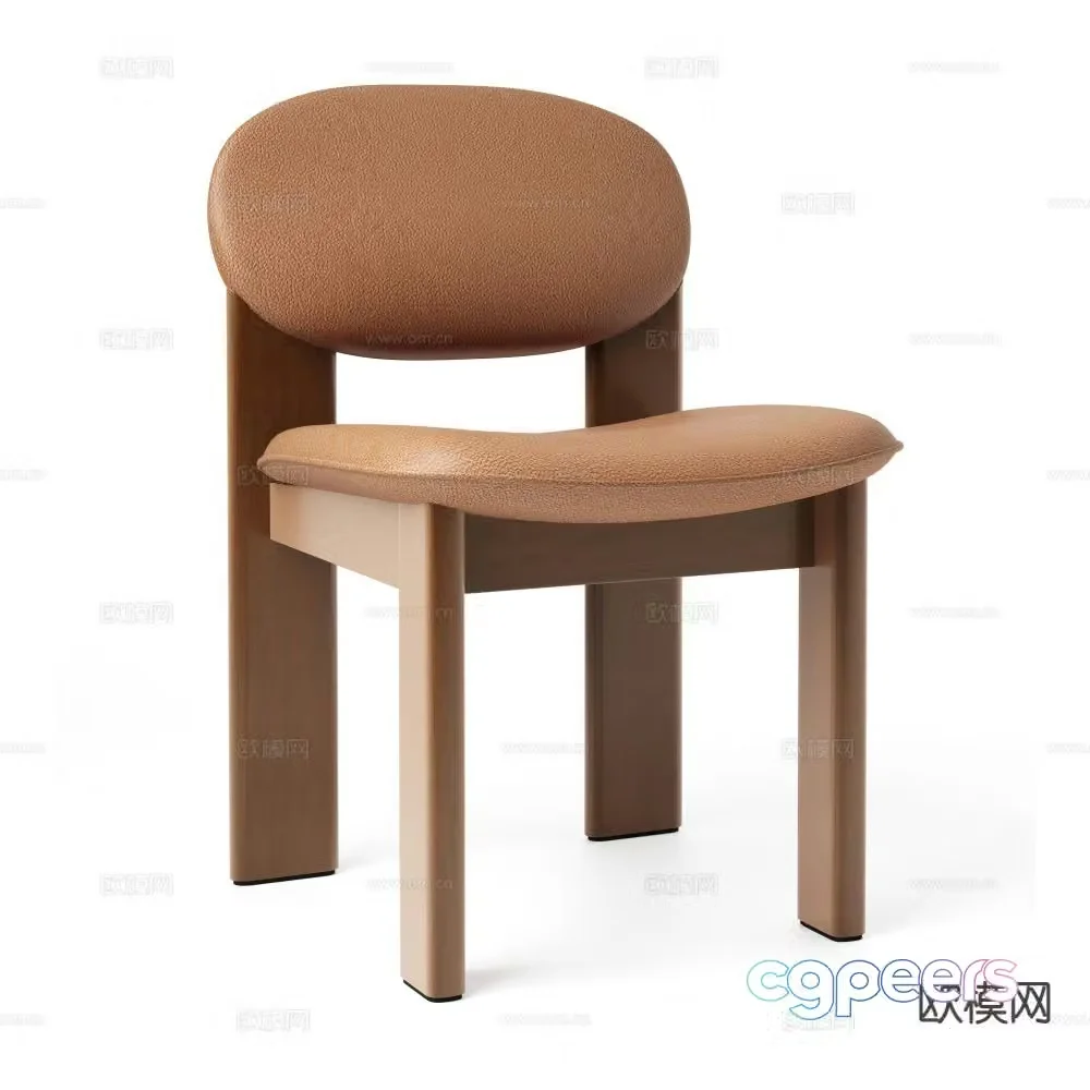 Modern chair dining chair 3d model