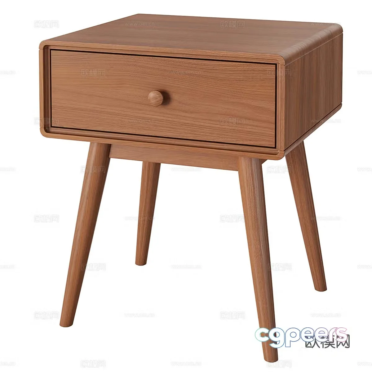 Modern Nordic La Redoute Miji Bedside Table 3D Model