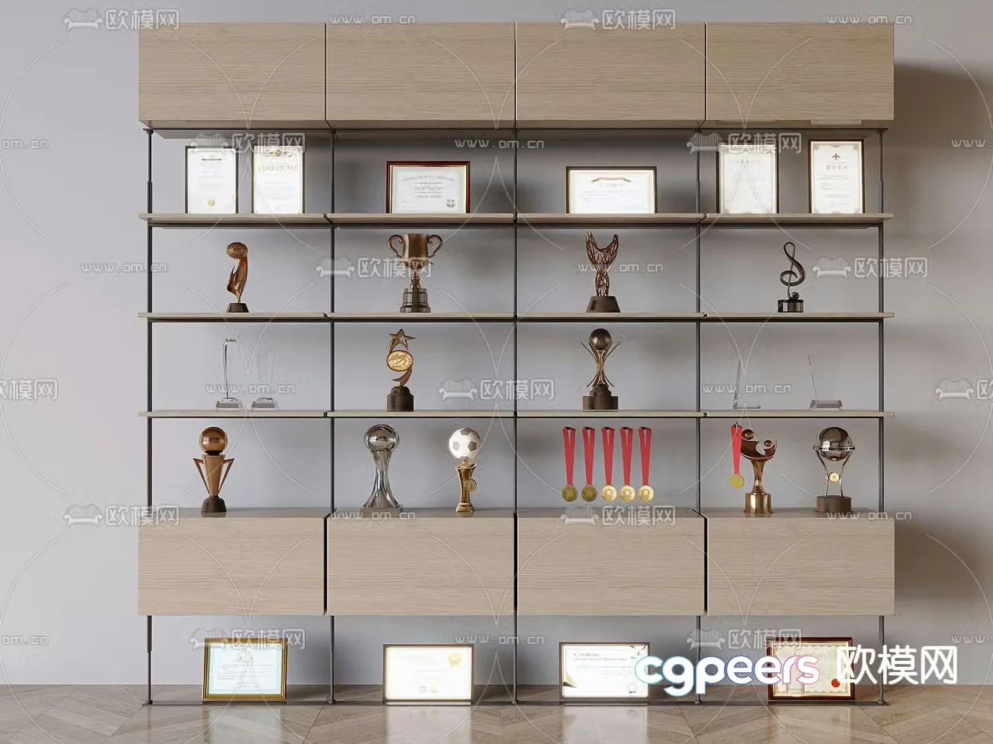 Decorative trophy cabinet Decorative 3D model