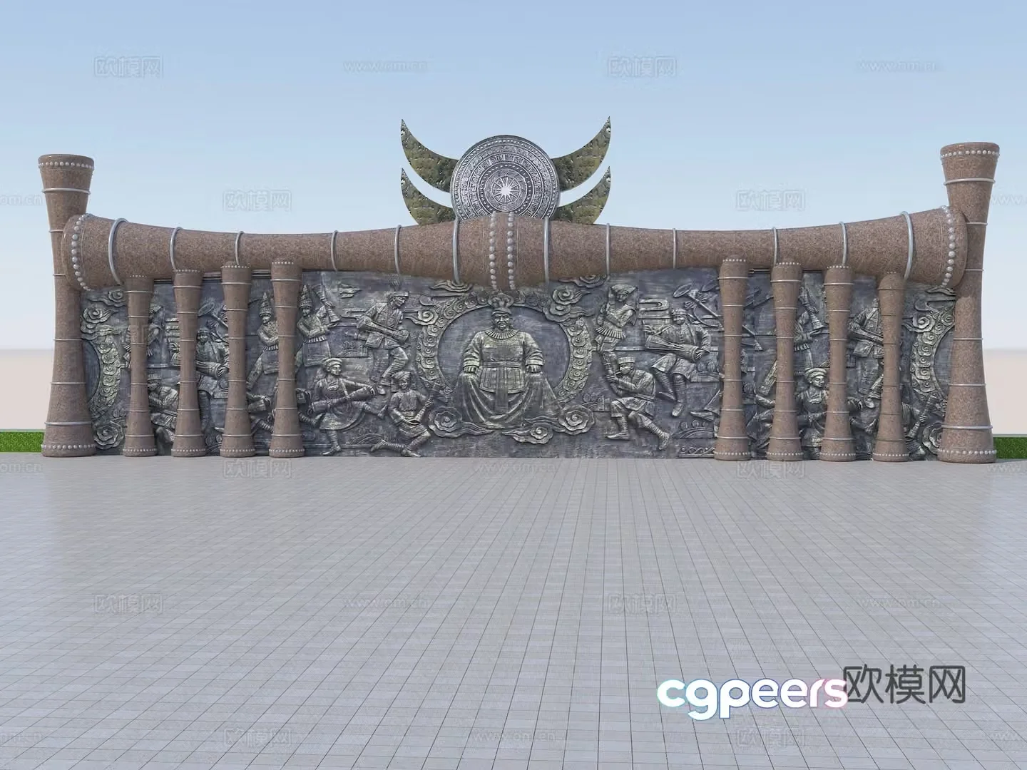 Yao ethnic wall ethnic wall Miao ethnic wall Zhuang ethnic wall ethnic decoration ethnic wall 3d model