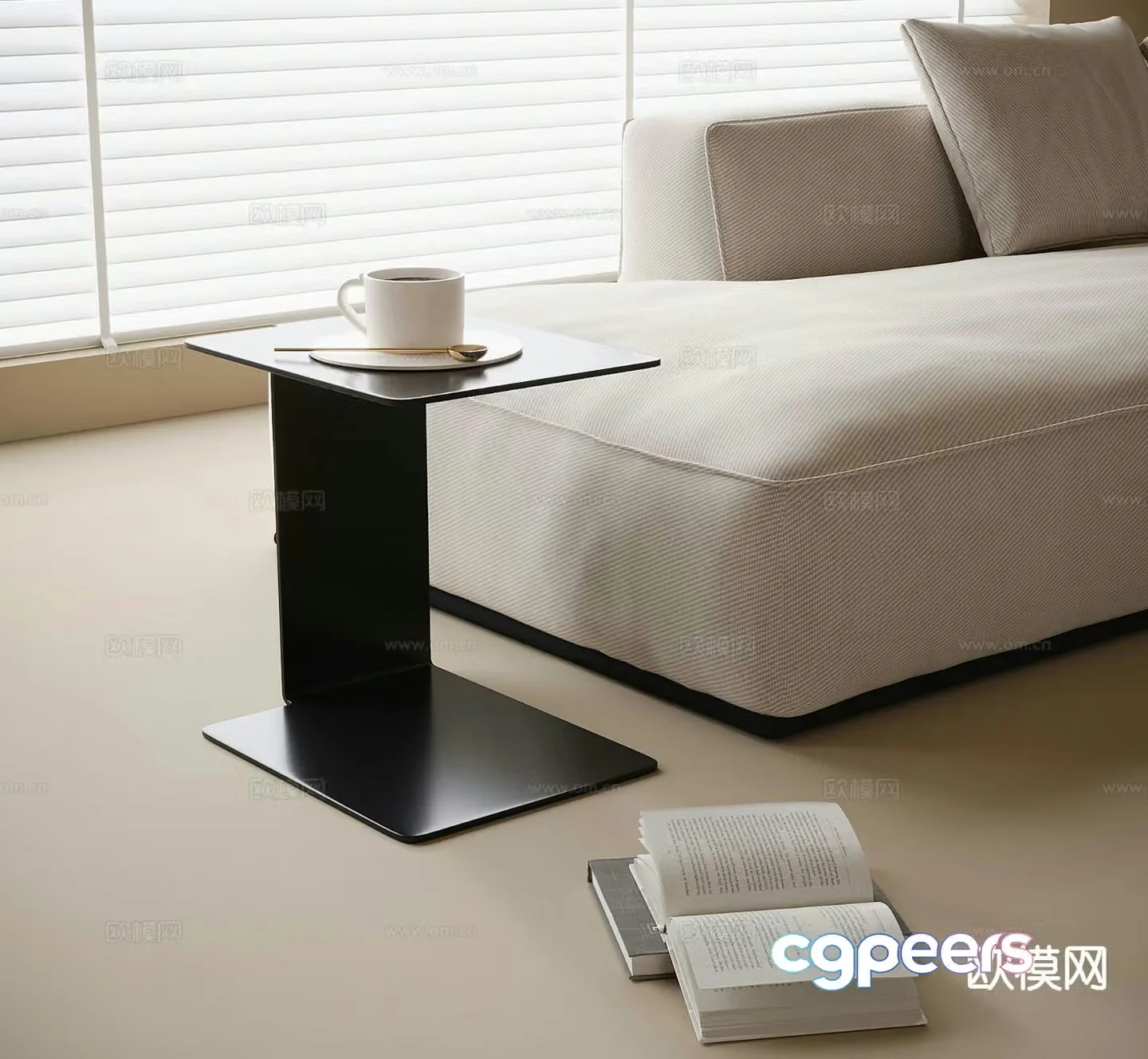 Modern side table corner table table table 3d model