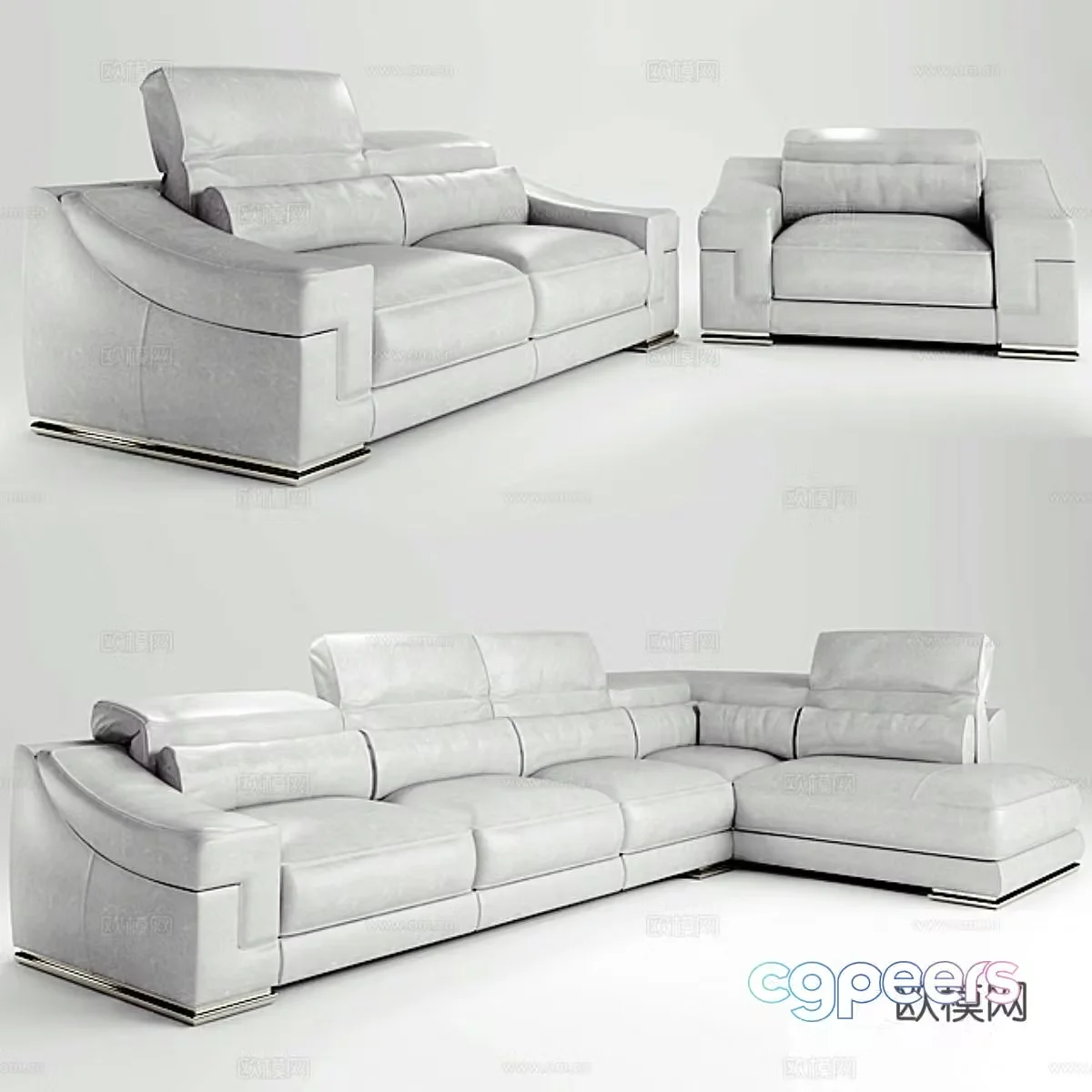 Wonderful and chair Relotti California 3d model