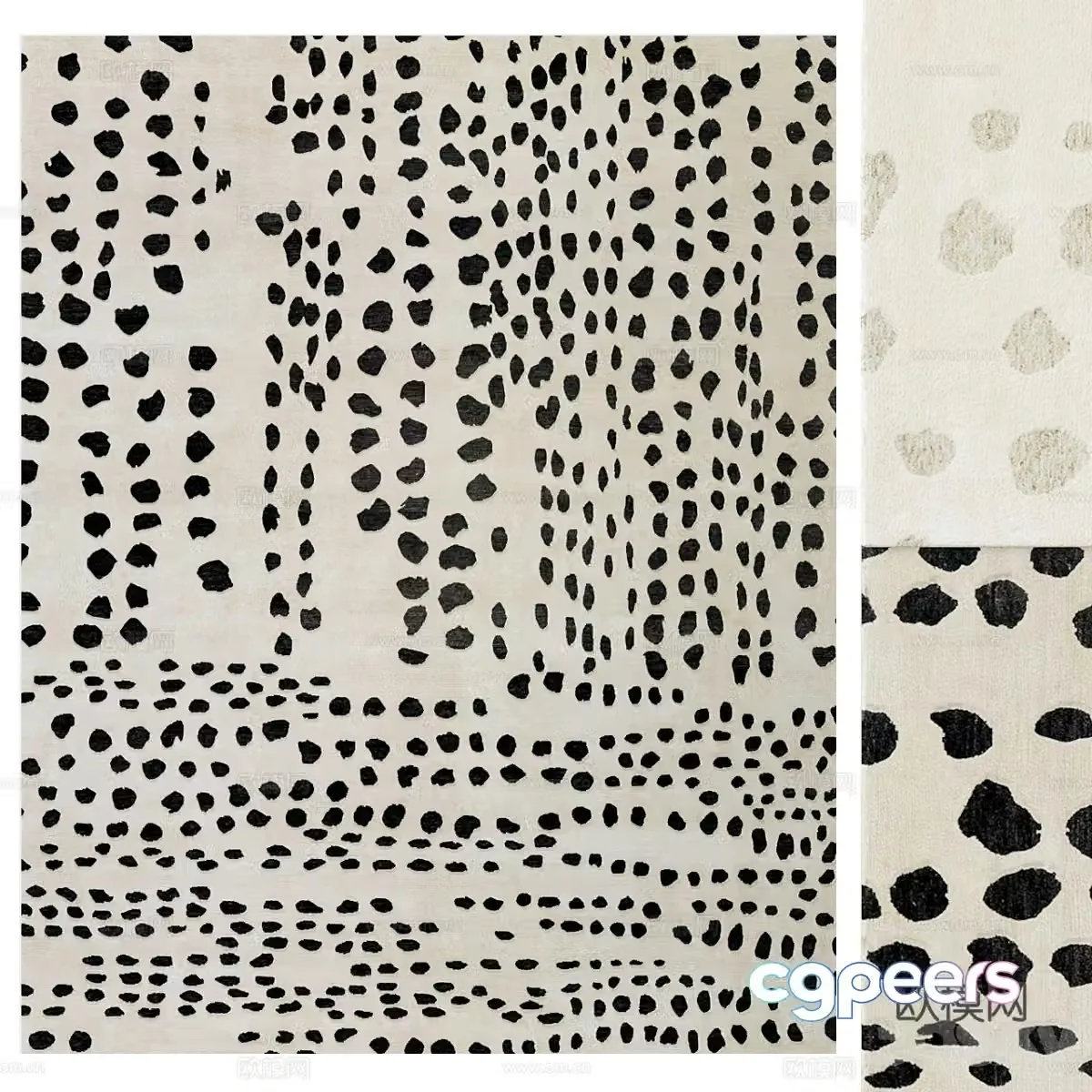 Creamy carpet Pattern carpet Pattern carpet Blanket Decorative carpet Living room carpet 3d model