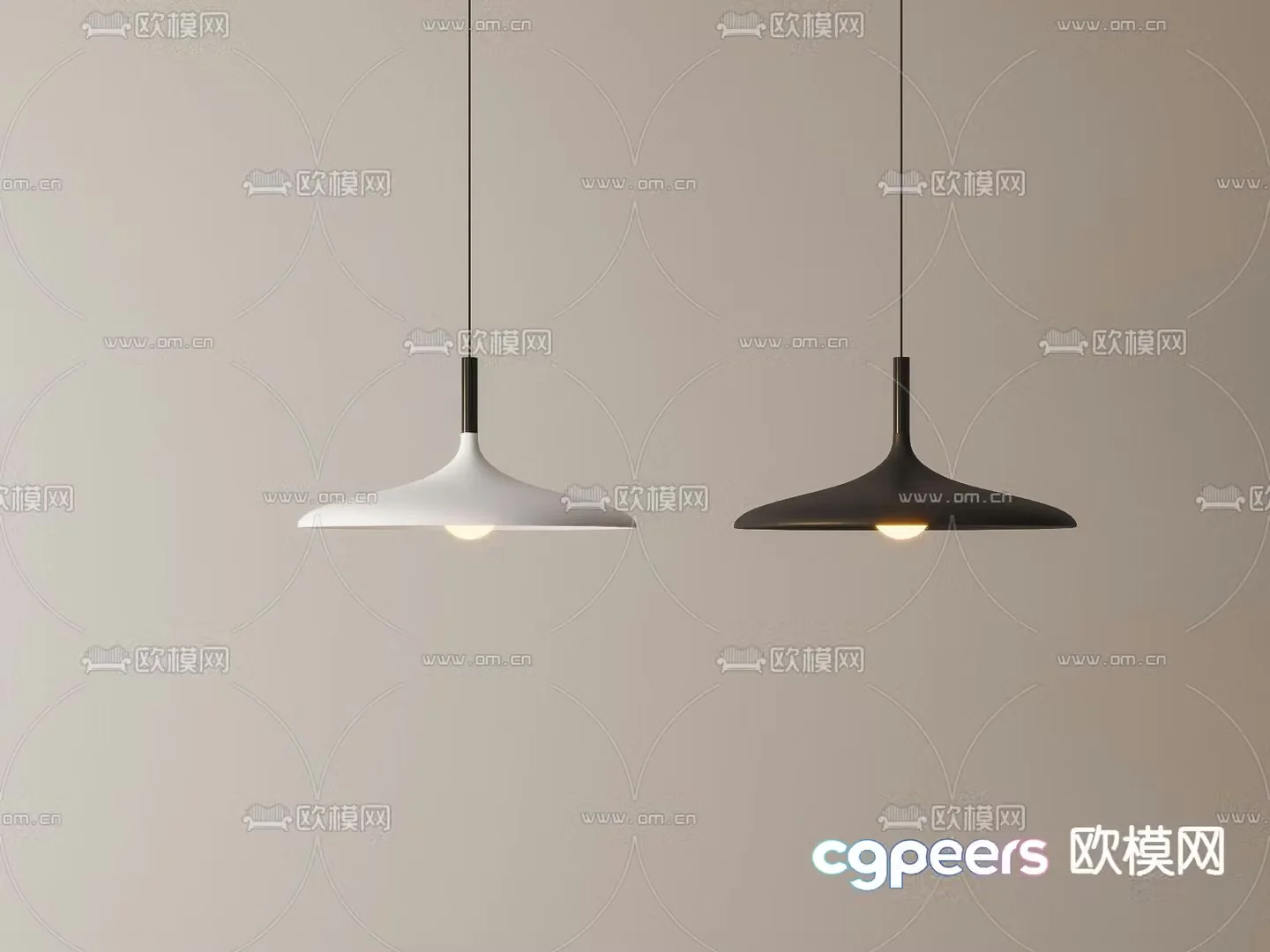 Simple chandelier restaurant chandelier 3d model