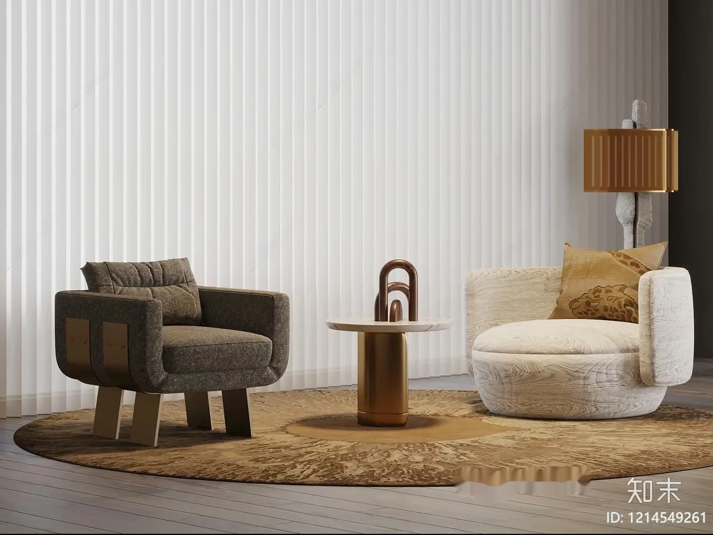 Modern Living Room 3D Model – 11737 – VRAY Render
