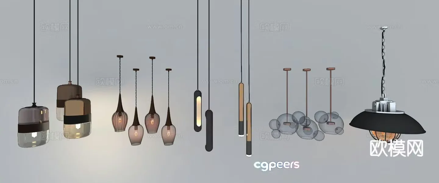 Light luxury small chandelier bedside small chandelier 3d model