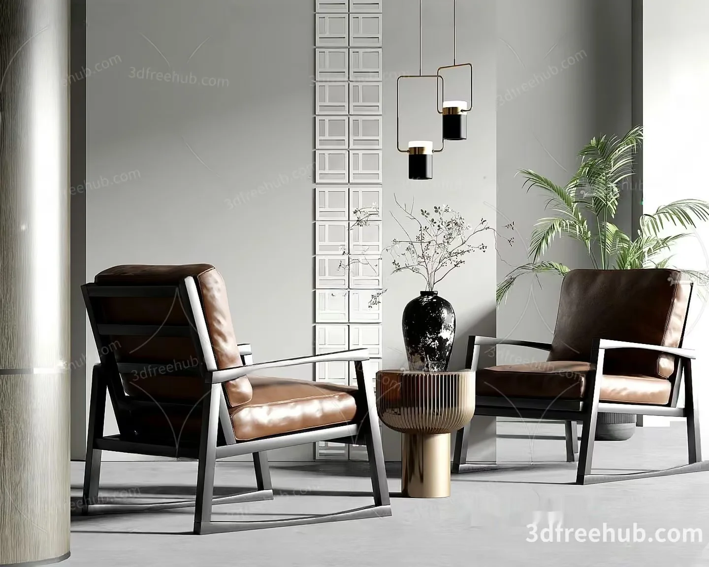 Modern Living Room 3D Model – 20891 – VRAY Render