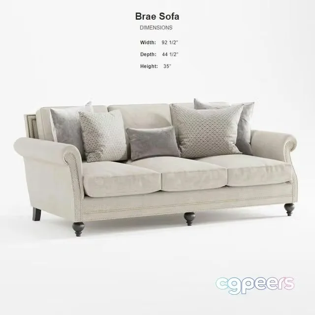 3ds Max Free – Bernhardt Brae Sofa