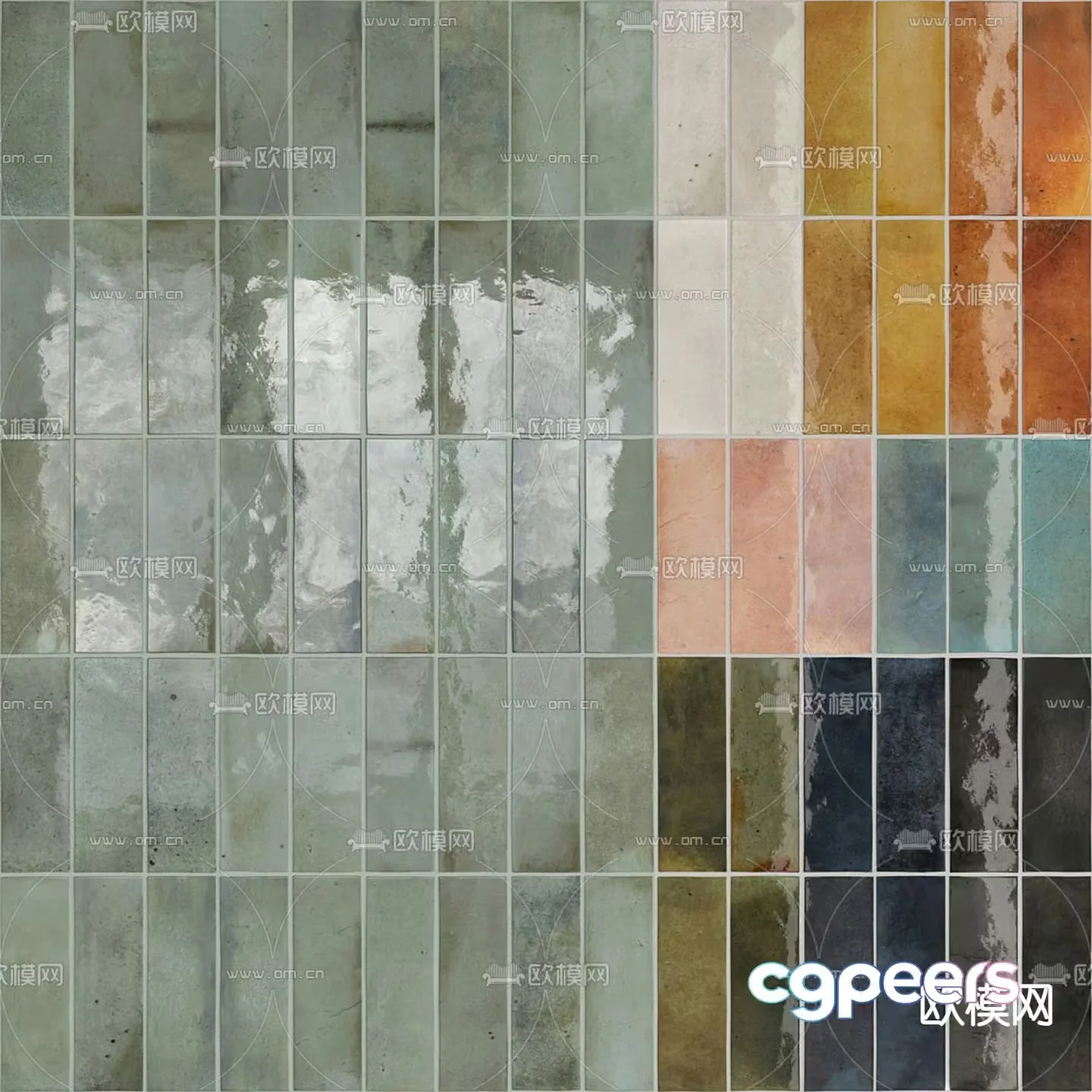 wall tiles tiles mosaic tiles 3d model