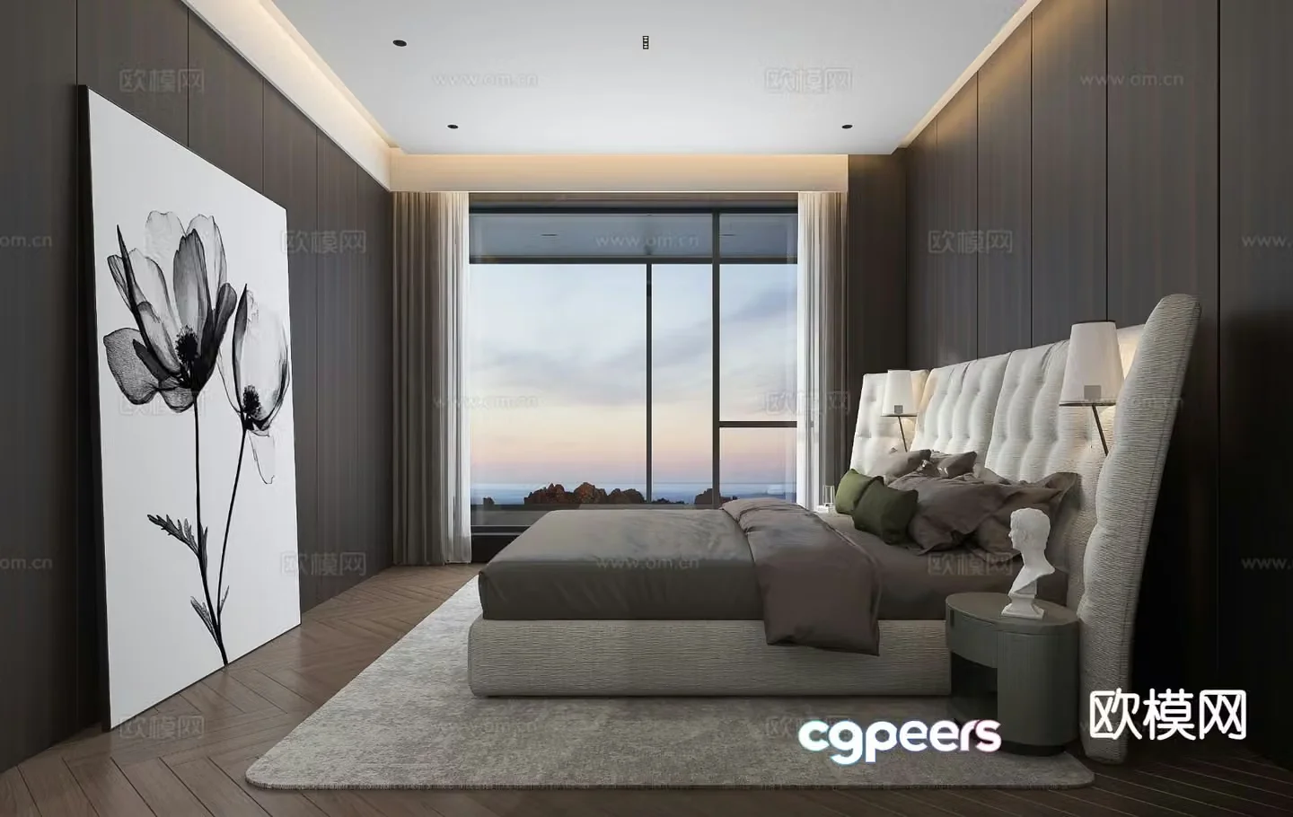 Italian style bedroom master bedroom 3d model
