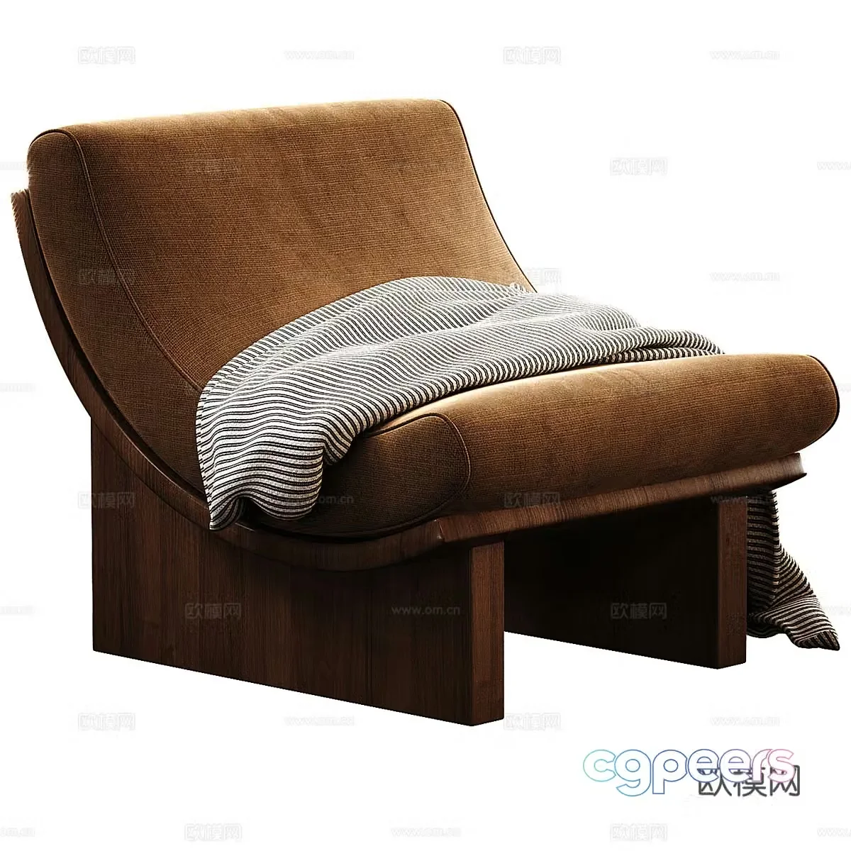 New Chinese style leisure chair armchair 3d model