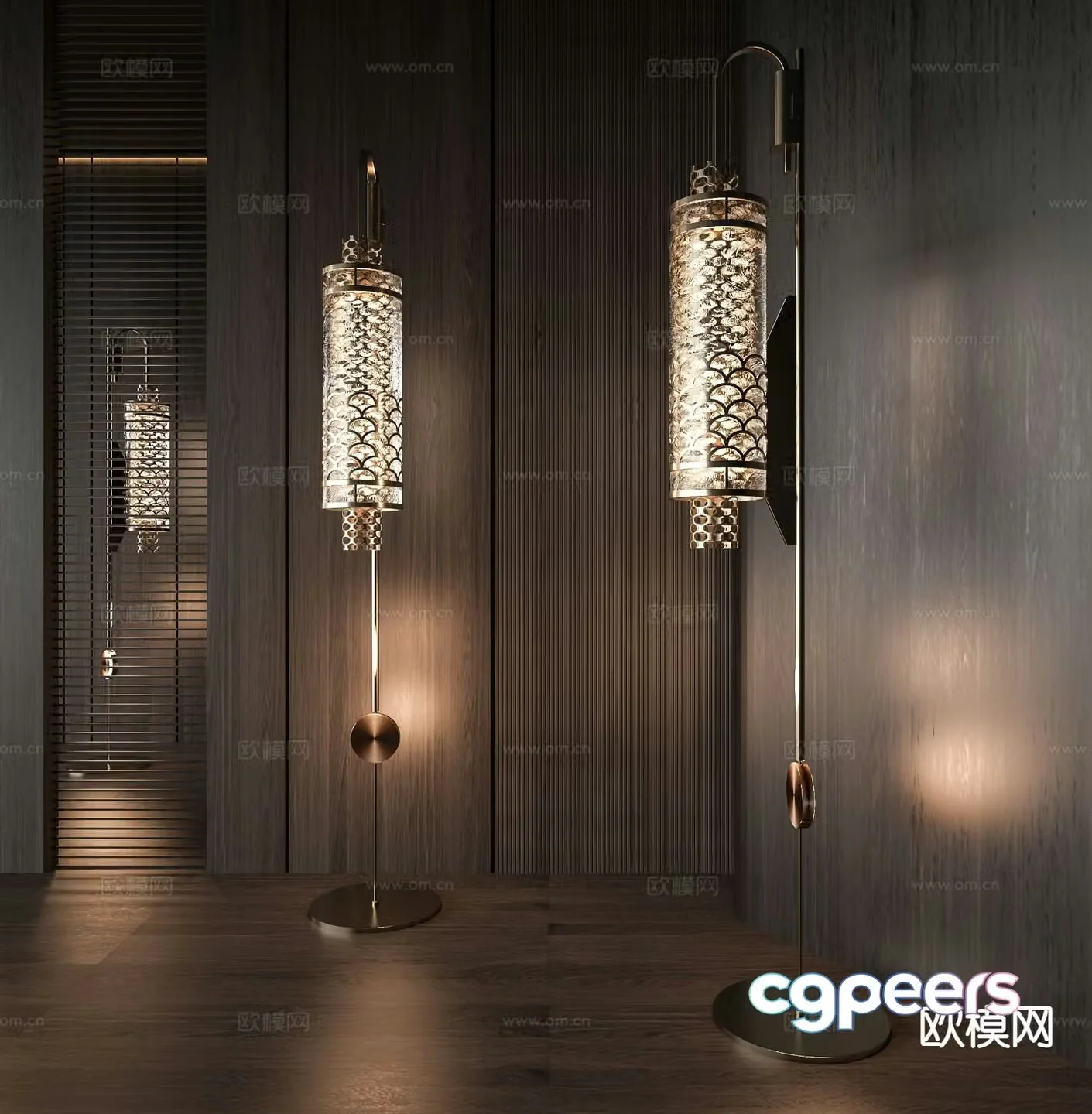 Light luxury floor lamp 3D model