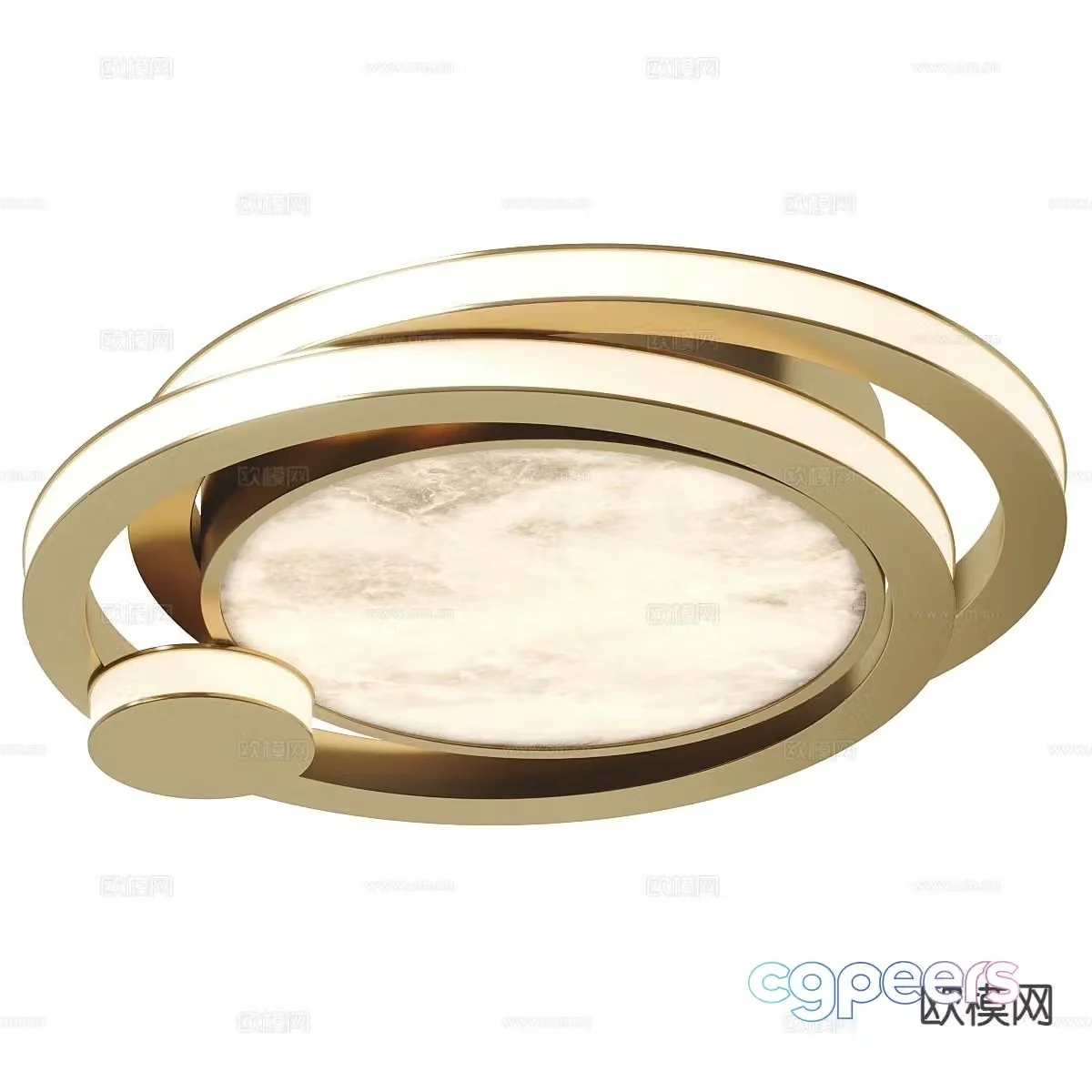 Light luxury ceiling lamp geometric ceiling lamp 3d model
