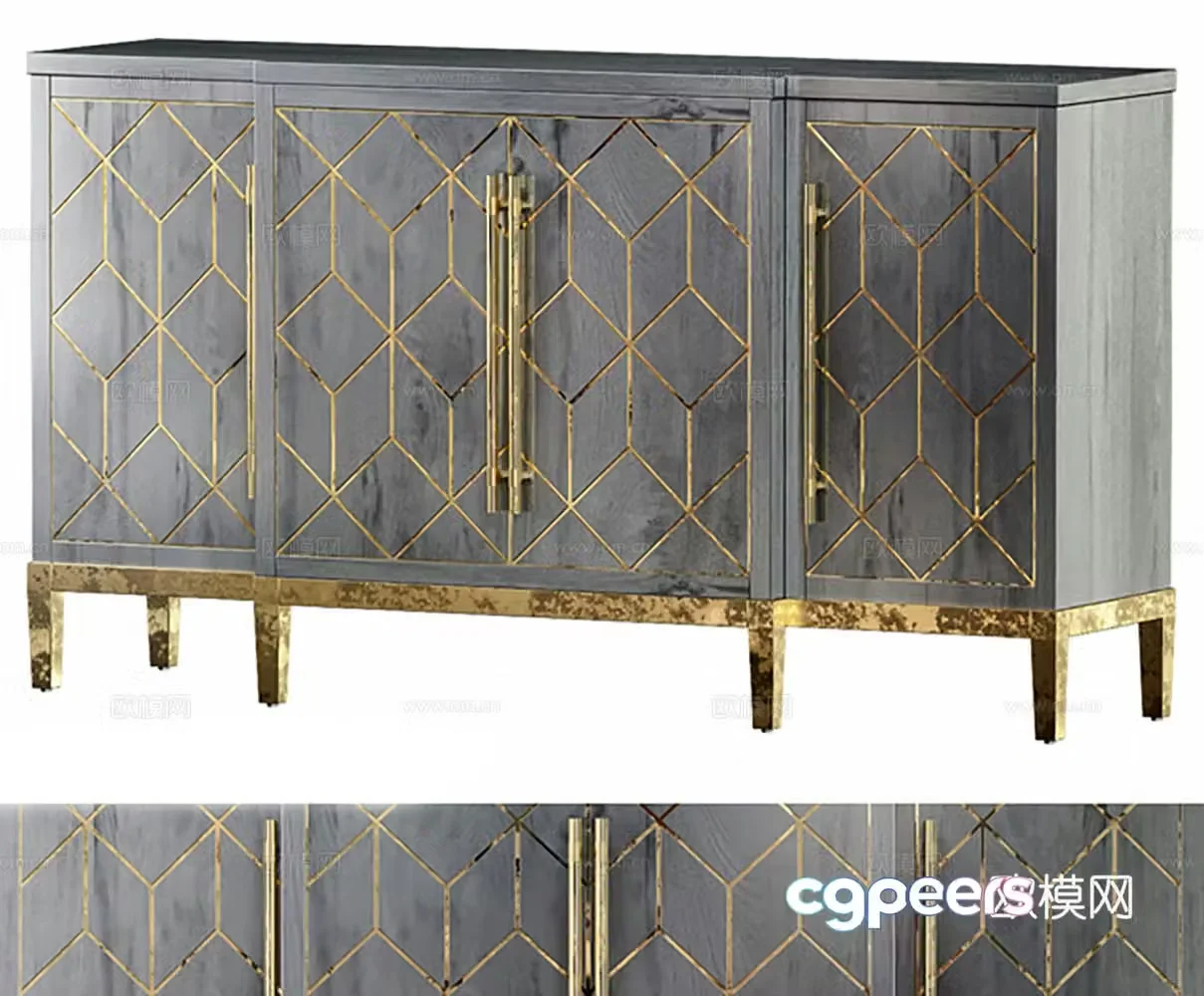 Cabinet Side Cabinet End View Cabinet 3D Model