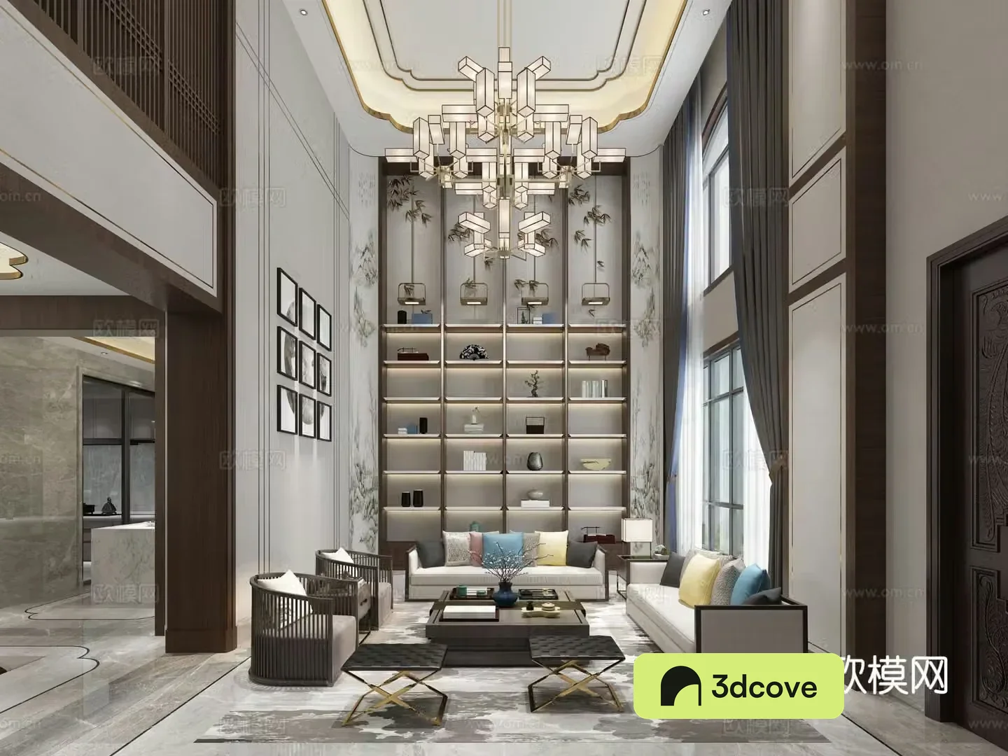New Chinese-style villa guest restaurant