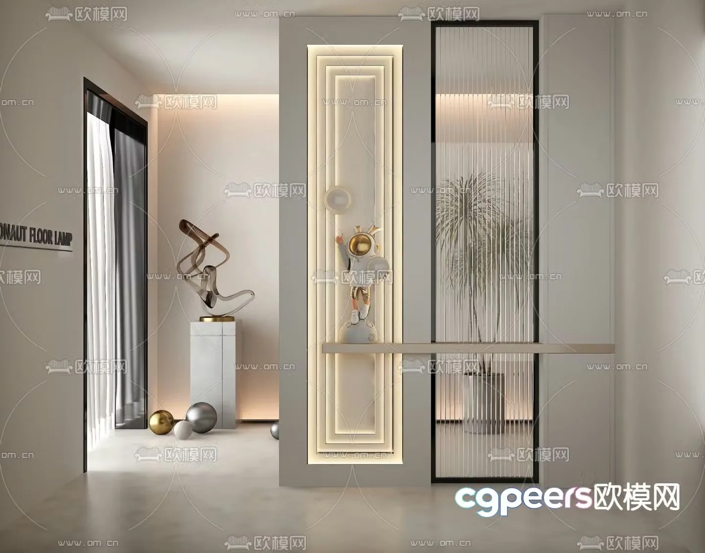 Entrance entrance hall Decorative hall Aisle 3D model