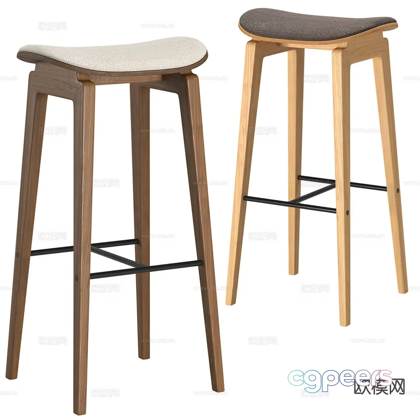 Wabi Sabi bar stool bar stool high stool 3d model