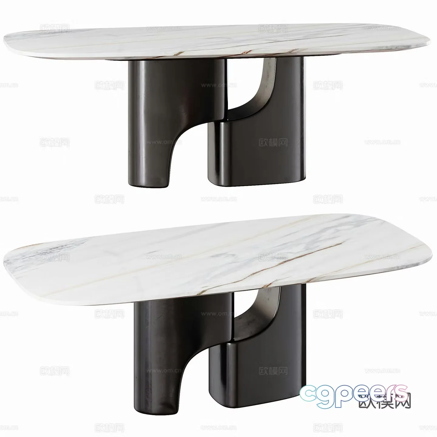 Modern restaurant dining table 3d model