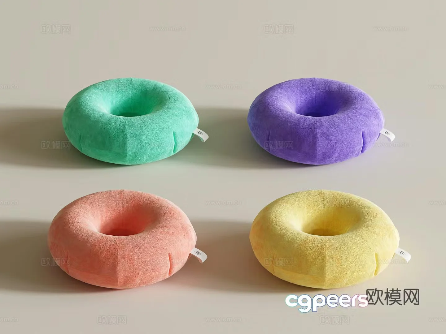 Sofa pillow round pillow toy pillow 3D model