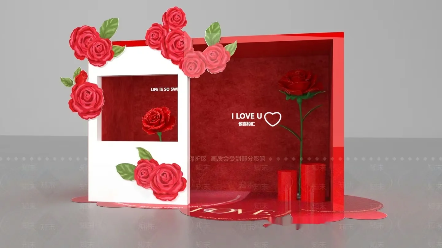 Red Rose Box 3D Model – 9229 – VRAY Render
