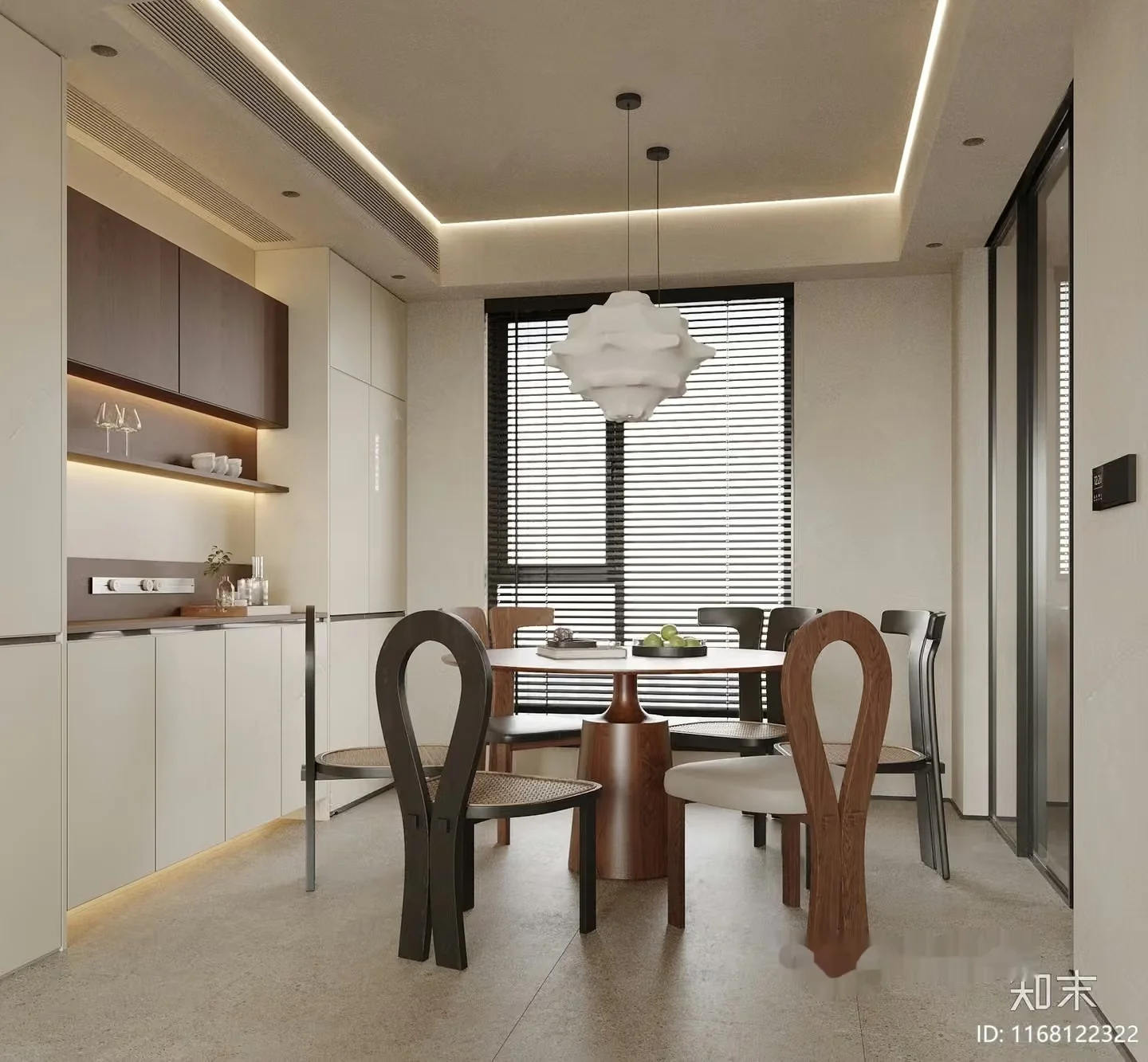 Modern Dining Room 3D Model – 4554 – VRAY Render