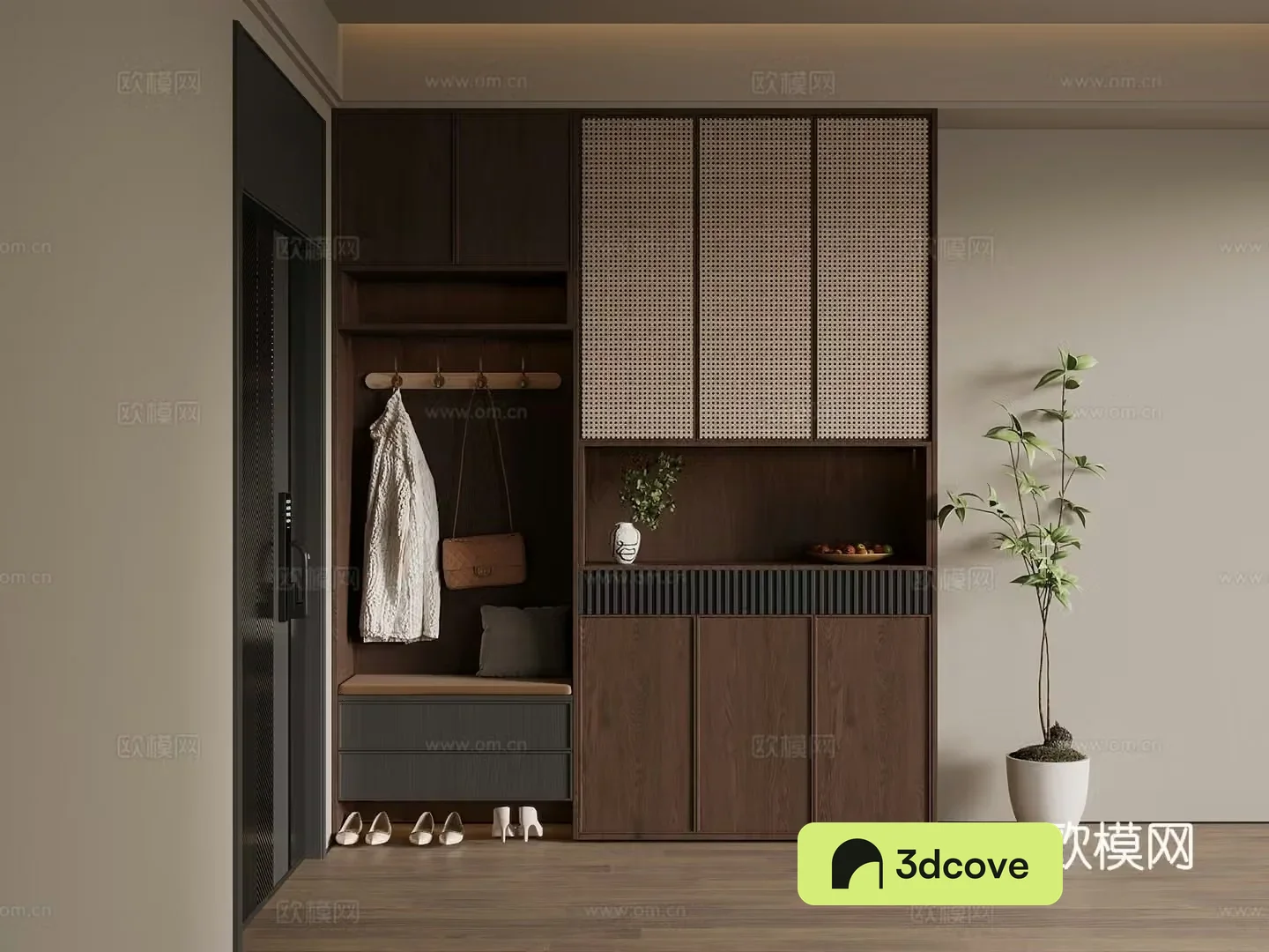 Middle Italian shoe cabinet entrance shoe cabinet